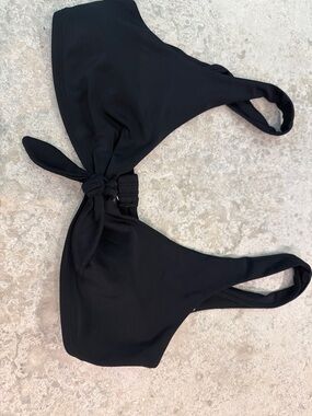 Hollister Black Tie-Front Bikini Top